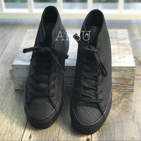 NWT Converse Ctas HI Black Black J/W AUTHENTIC - Picture 3 of 8